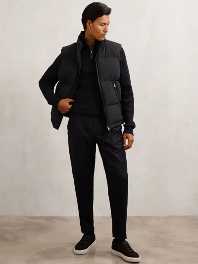 Reiss Navy Gilet In Black