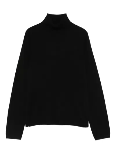 Luisa Cerano Turtleneck Knitted Sweater In Black