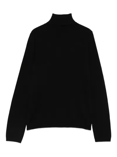 Luisa Cerano Turtleneck Knitted Sweater In Black