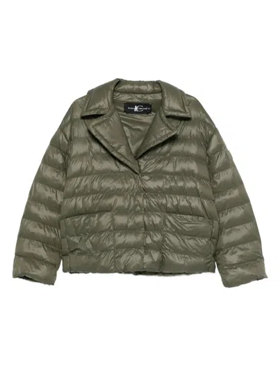 Luisa Cerano Quilted Puffer Jacket In Green