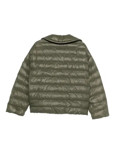 Luisa Cerano Quilted Puffer Jacket In Green