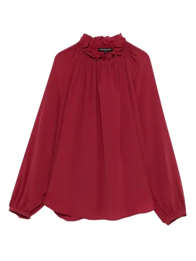 Luisa Cerano Ruffled Blouse In Red