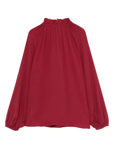 Luisa Cerano Ruffled Blouse In Red