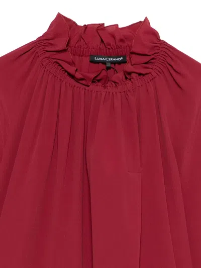 Luisa Cerano Ruffled Blouse In Red