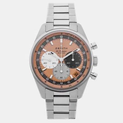 Pre-owned Zenith Chronomaster Original Hodinkee Limited Edition 03.3201.3600/18.m3200 In Orange