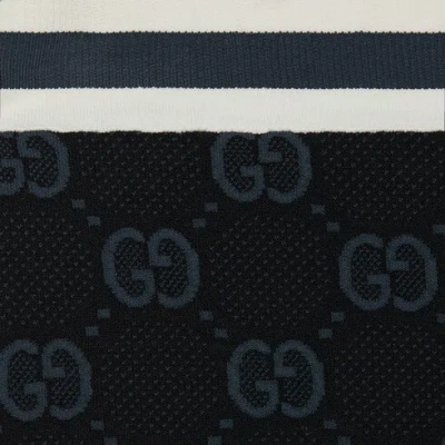 Gucci Gg Jacquard Midi Skirt In Black