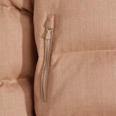 Eleventy Insulated Jackets With Fur Trim Hood In Brown