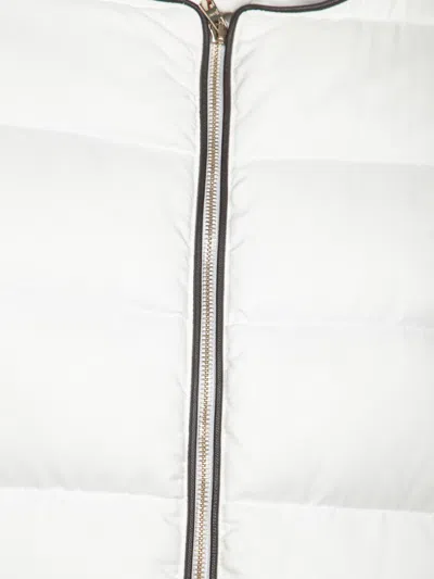 Herno Hooded Zip-up Padded Jacket In White