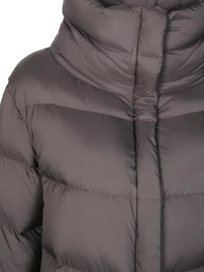 Herno Medium Down Jacket With Zip In Gray