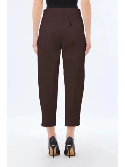 Liu •jo Liu Jo Rear Logo Detail Button Balloon Trousers In Brown