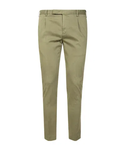 Pt01 Tailored Grey Trousers With Single Front Pleat In Brown