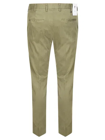 Pt01 Tailored Grey Trousers With Single Front Pleat In Brown