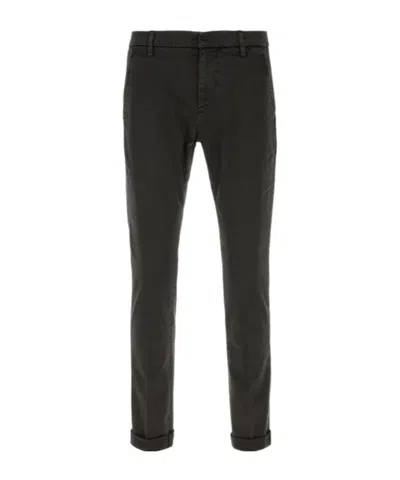 Dondup Logo-trimmed Trousers In Black