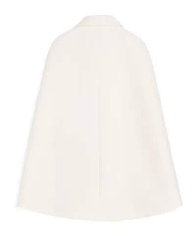 Valentino Drill Double Cape Woman Ivory 40 In Neutral