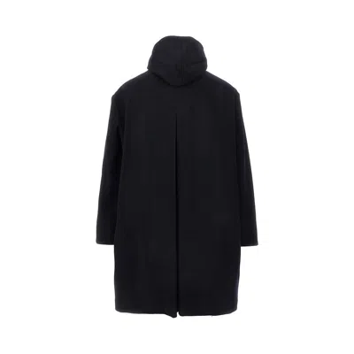 Paltò Tonio Felt Wool And Nylon Coat In Blue
