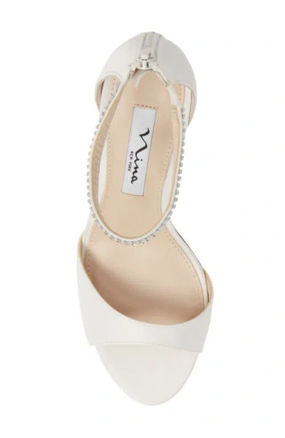 Nina Volanda Ankle Strap Sandal In White