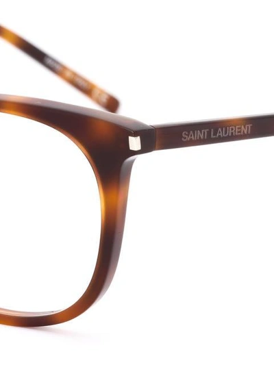 Shop Saint Laurent Eyewear 'sl 38' Glasses - Brown
