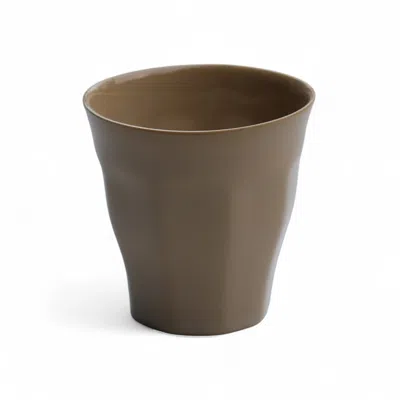 Aya Porcelain Neutrals / Brown Aya Tobacco Handcrafted Porcelain Cup In Brown