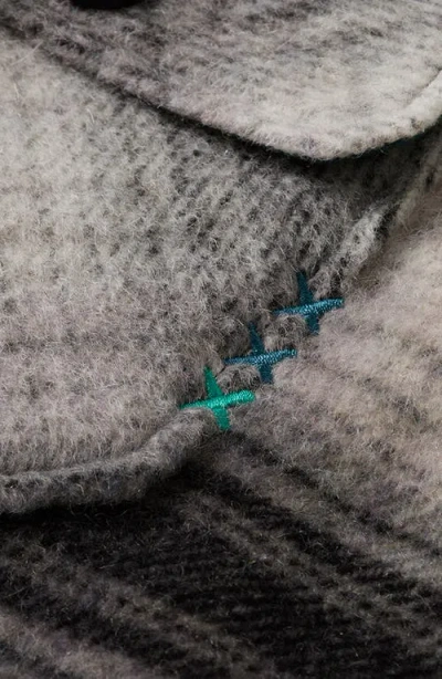 Scotch & Soda Check Overshirt In Black