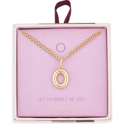 Leith Lowercase Initial Bubble Pendant Necklace In Gold