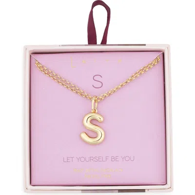 Leith Lowercase Initial Bubble Pendant Necklace In Gold