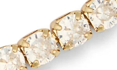 Leith Cubic Zirconia Cross & Heart Charm Tennis Bracelet In Gold