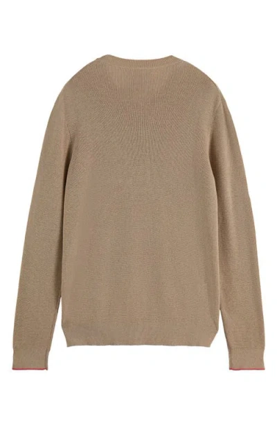 Scotch & Soda Men's Long Sleeve Crewneck Sweater In Brown
