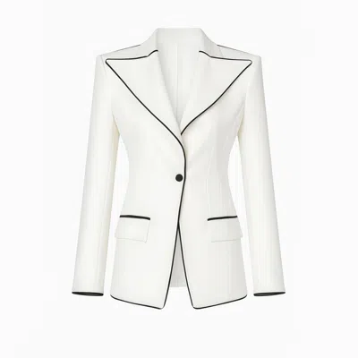 Lolam Women's White Geneva Blazer In White