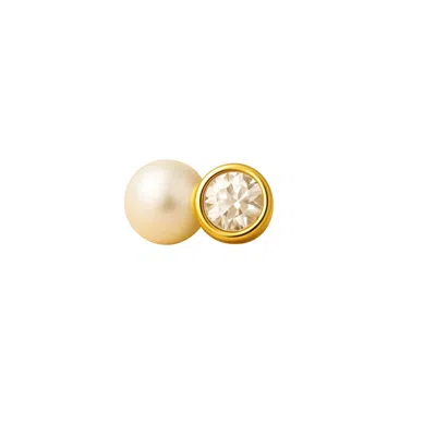 Lily Flo Jewellery Women's Gold Entre Nous Pearl Stud In Gold