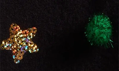 Margaux And Lexi Kids' Christmas Patch Pocket Cardigan In Black