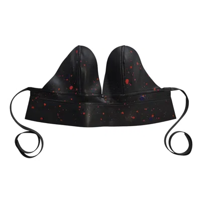 Circular Path Women's Black / Blue / Red  X Amanda Murray - Reversible Wrap Corset Belt – Red-blue In Black