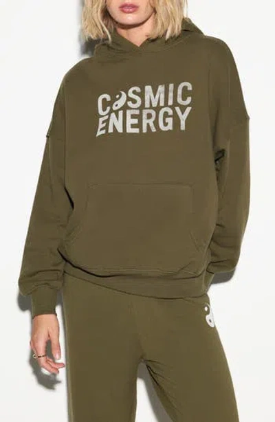 Spiritual Gangster Cosmic Energy Graphic Hoodie In Green