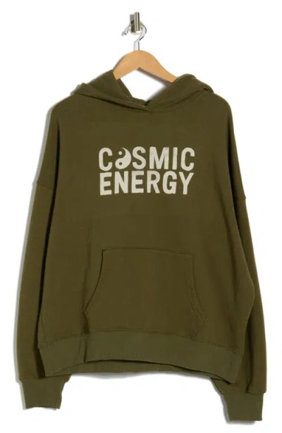 Spiritual Gangster Cosmic Energy Graphic Hoodie In Green