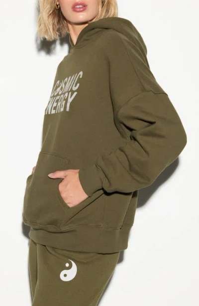 Spiritual Gangster Cosmic Energy Graphic Hoodie In Green