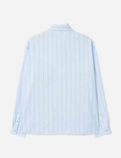 Won Hundred Maza Striped Cotton-poplin Shirt In Blue