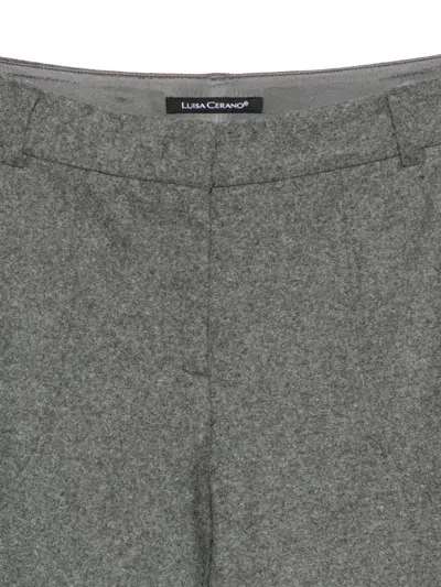 Luisa Cerano Elasticated-cuff Trousers In Gray
