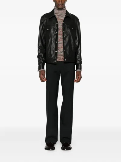 Arma Buttoned Flap-pockets Shirt Jacket In Black