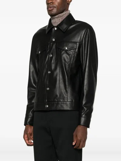 Arma Buttoned Flap-pockets Shirt Jacket In Black