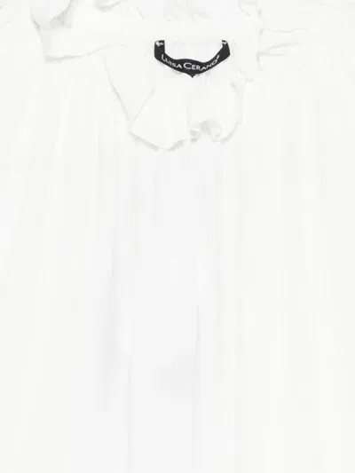 Luisa Cerano Ruffled Blouse In White
