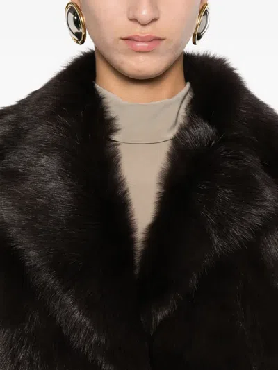 Arma Belted Reversible Gilet In Brown