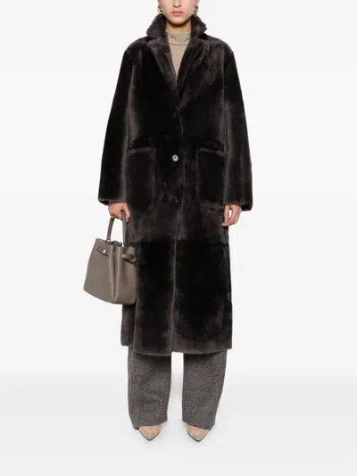 Arma Reversible Single-breasted Coat In Brown