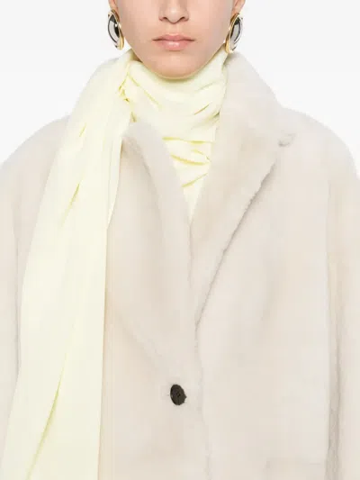 Arma Lambskin Single-breasted Coat In Neutral