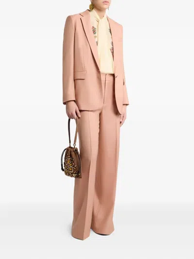 Etro Single-breasted Blazer In Pink