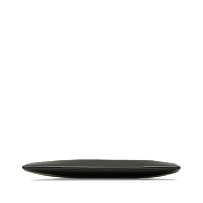 Pre-owned Balenciaga Beige Black Canvas Leather Clutch Bag () In Multi