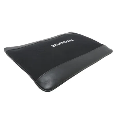 Pre-owned Balenciaga Black Canvas Clutch Bag ()
