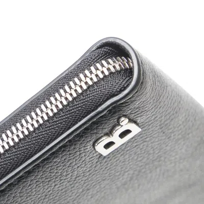 Pre-owned Balenciaga Black Leather Long Wallet (bi-fold) ()