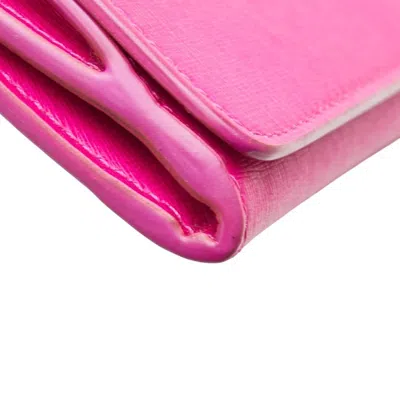 Pre-owned Balenciaga Pink Leather Long Wallet (bi-fold) ()