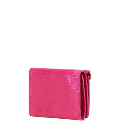 Pre-owned Balenciaga Pink Leather Wallet (tri-fold) ()