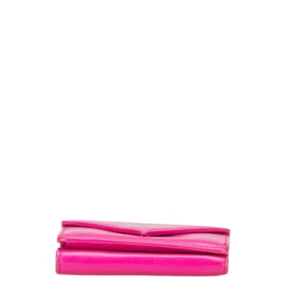 Pre-owned Balenciaga Pink Leather Wallet (tri-fold) ()