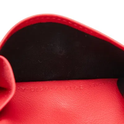 Pre-owned Balenciaga Red Color Paper Wallet (tri-fold) ()